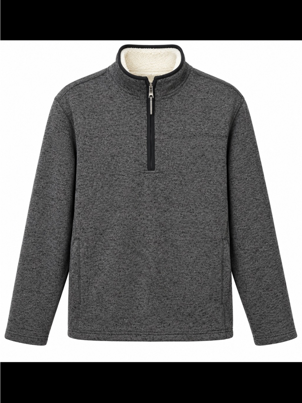 Orvis Men's Charcoal Quarter-Zip Fleece Pullover